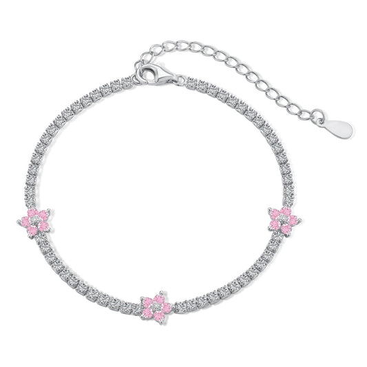 Flower Tennis Bracelet